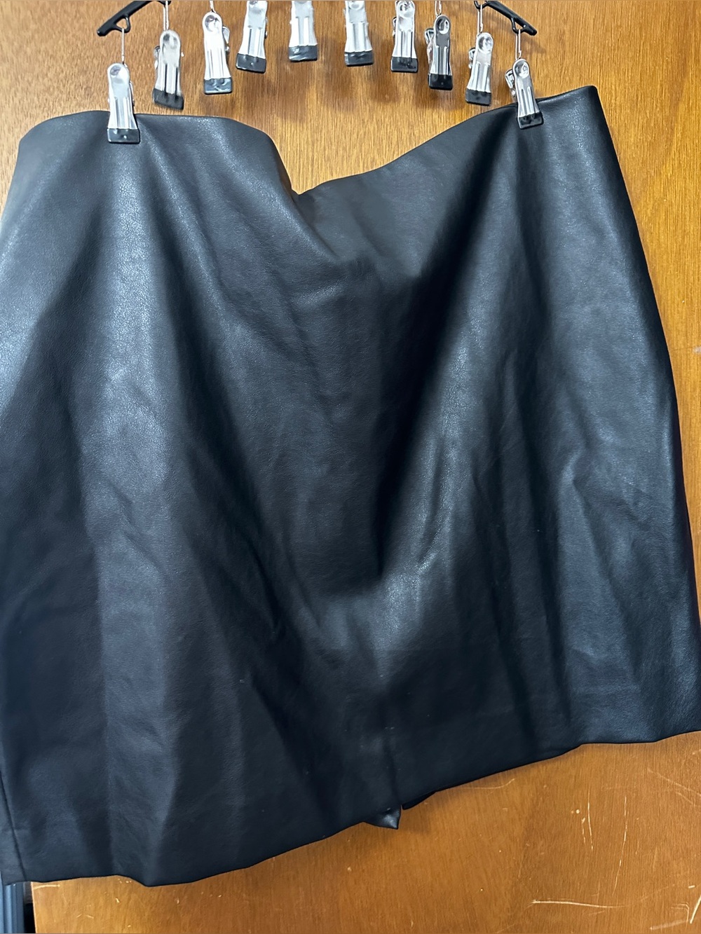 J. Crew Black Faux Leather Pencil Skirt
